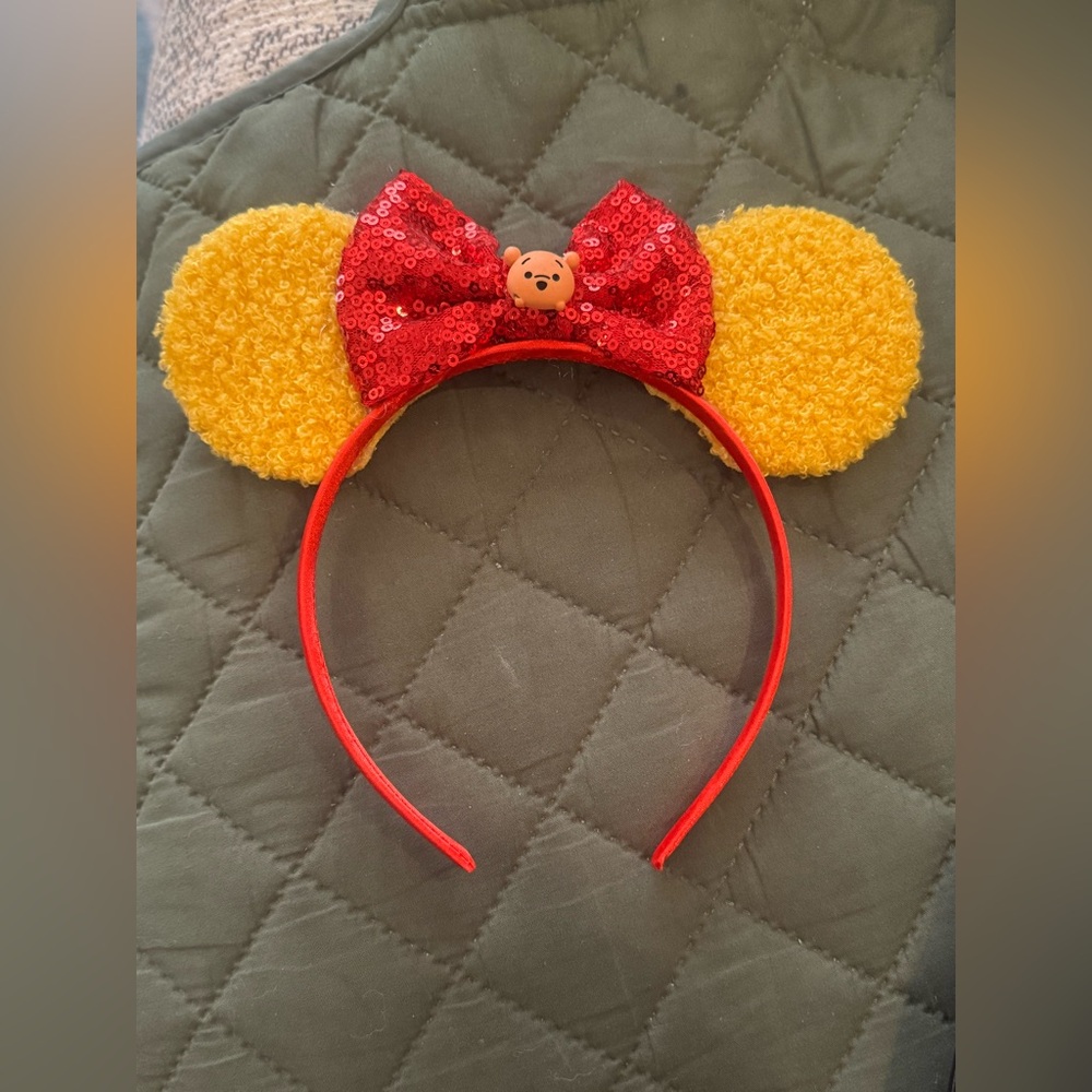 Mickey Mouse Ears Winnie the Pooh Red Headband